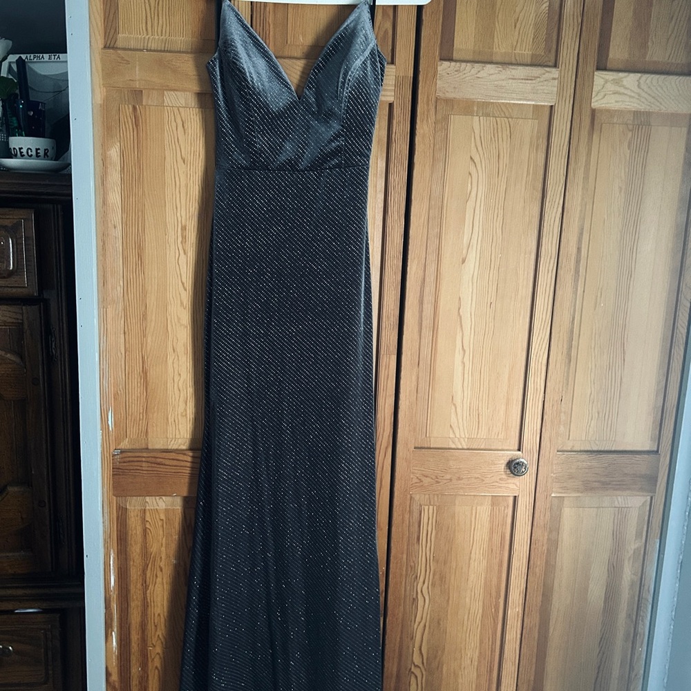 Windsor Gray Glitter Maxi Dress